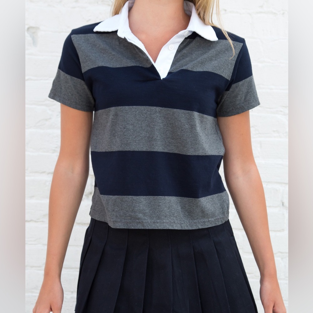 brandy melville rugby polo striped shirt